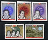 Yemen - Royalist 1969 Apollo 8 imperf set of 5 (Mi 652-56B) unmounted mint