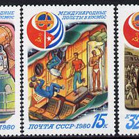 Russia 1980 Soviet-Cuban Space Flight set of 3 unmounted mint, SG 5035-37, Mi 4994-96*