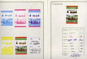 St Lucia 1984 Locomotives #2 (Leaders of the World) $2 'Der Adler 2-2-2 Germany',set of 7 imperf progressive proof pairs comprising the 4 individual colours plus 2, 3 and all 4 colour composites mounted in special Format Internati……Details Below