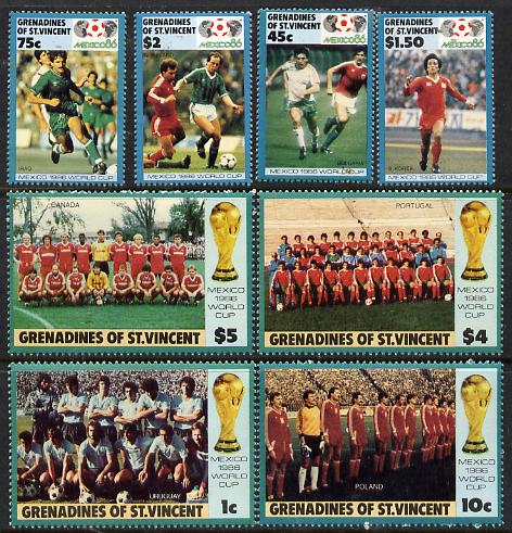 St Vincent - Grenadines 1986 World Cup Football set of 8 unmounted mint, SG 468-75