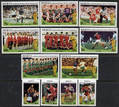 St Vincent - Bequia 1986 World Cup Football set of 12 unmounted mint