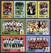 Tuvalu 1986 Football World Cup perf set of 8 unmounted mint, SG 388-95