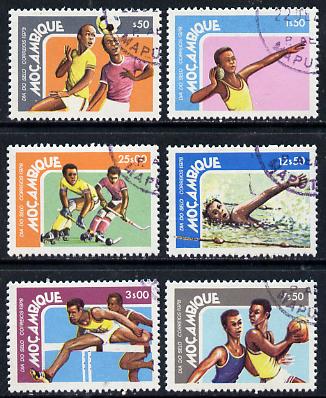 Mozambique 1978 Stamp Day (Sports) set of 6 cto used, SG 729-34*