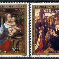 Malagasy Republic 1974 Christmas (Paintings) set of 2 cto used, SG 297-98*