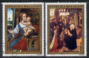 Malagasy Republic 1974 Christmas (Paintings) set of 2 cto used, SG 297-98*