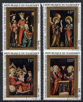 Dahomey 1970 Christmas (Miniature Paintings) set of 4 cto used, SG 423-26*