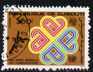 Djibouti 1983 World Communications Year 500f cto used, SG 883*