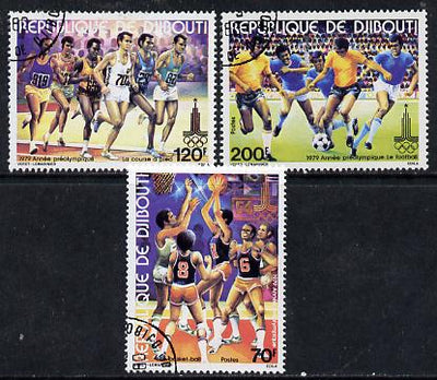 Djibouti 1979 Pre Olympic Year set of 3 cto used, SG 771-73*