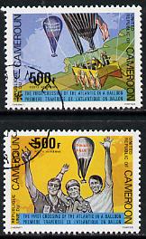 Cameroun 1979 First Atlantic Balloon Crossing set of 2 cto used, SG 871-72*