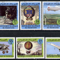 Mauritania 1983 Bicentenary of Manned Flight set of 6 cto used, SG 752-57*