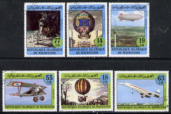 Mauritania 1983 Bicentenary of Manned Flight set of 6 cto used, SG 752-57*