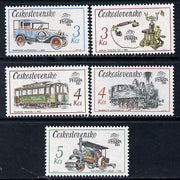 Czechoslovakia 1987 'Praga 88' Stamp Exhibition (2nd Issue - Communications) set of 5 unmounted mint (SG 2880-84) Mi 2911-15