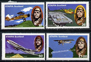 Staffa 1977 50th Anniversary of Lindbergh's Flight set of 4 (10p, 25p, 50p & £1) unmounted mint