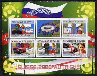 Guinea - Conakry 2008 European Football Championship - Russia perf sheetlet containing 5 values plus label unmounted mint