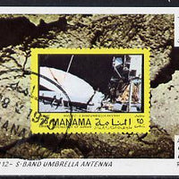 Manama 1970 Space Flight imperf m/sheet showing Apollo 12 stamp cto used, Mi BL 77