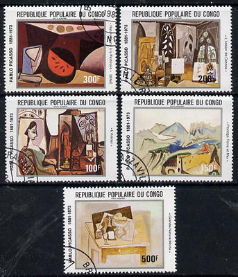 Congo 1981 paintings by Picasso set of 5 cto used, SG 816-20*