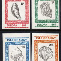 Isle of Soay 1967 Europa (Shells) imperf set of 4 unmounted mint