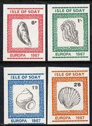 Isle of Soay 1967 Europa (Shells) imperf set of 4 unmounted mint