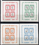 Isle of Soay 1967 Europa (Shells) set of 4 each in imperf sheetlet of 4 unmounted mint
