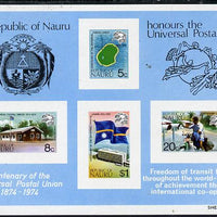 Nauru 1974 UPU Centenary imperf m/sheet unmounted mint, SG MS 126