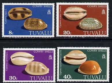Tuvalu 1980 Cowrie Shells perf set of 4 unmounted mint, SG 139-42