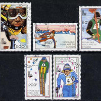 Congo 1979 Winter Olympics set of 5 cto used, SG 704-08*