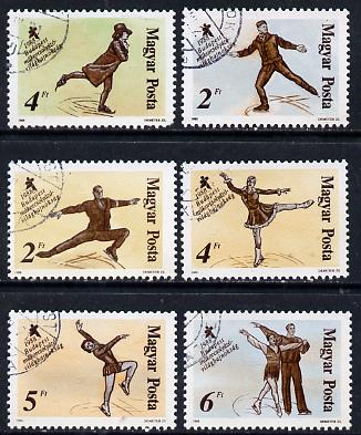 Hungary 1988 World Figure Skating Championships set of 6 cto used (incl Torvill & Dean) SG 3825-30, Mi 3946-51*