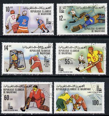 Mauritania 1979 Winter Olympics (Ice-Hockey) set of 6 cto used, SG 635-40, Mi 660-65*