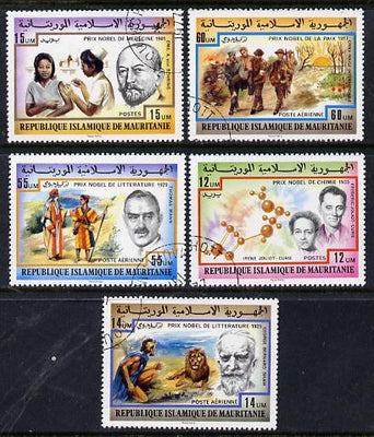 Mauritania 1977 Nobel Prize Winners set of 5 cto used, SG 541-45*