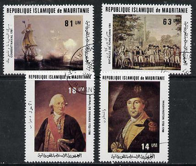 Mauritania 1981 Bicentenary of battles (USA) set of 4 cto used, SG 705-08*