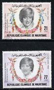 Mauritania 1982 Princess Di's 21st Birthday set of 2 cto used, SG 733-34*
