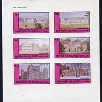 Bernera 1982 Stately Homes #1 imperf set of 6 values (15p to 75p) unmounted mint