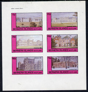 Bernera 1982 Stately Homes #1 imperf set of 6 values (15p to 75p) unmounted mint