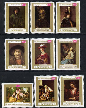Yemen - Royalist 1969 Paintings by European Artists set of 9 unmounted mint (Mi 717-25A)