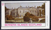 Bernera 1982 Stately Homes #2 imperf souvenir sheet (£1 value) unmounted mint