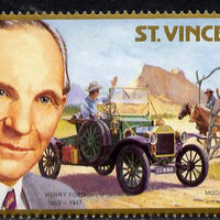 St Vincent 1987 Centenary of Motoring the unissued $5 value showing Henry Ford facing right see note after MS 1089*