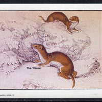 Staffa 1982 Animals (Weasel) imperf deluxe sheet (£2 value) unmounted mint