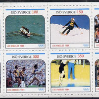 Iso - Sweden 1984 Los Angeles Olympic Games perf,set of 8 values (50 to 600) unmounted mint