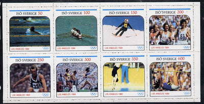 Iso - Sweden 1984 Los Angeles Olympic Games perf,set of 8 values (50 to 600) unmounted mint