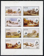 Staffa 1979 Rowland Hill (Mail Coaches) imperf,set of 8 values (1p to 40p) unmounted mint