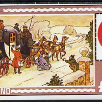 Staffa 1979 Rowland Hill (Mail Coach) imperf deluxe sheet (£2 value) unmounted mint