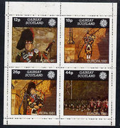 Gairsay 1981 EUROPA (Scottish Pipers) perf,set of 4 values (12p to 44p) unmounted mint