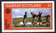 Gairsay 1981 EUROPA (Scottish Dancers) imperf souvenir sheet (£1 value) unmounted mint