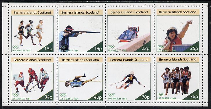 Bernera 1984 Los Angeles Olympic Games perf,set of 8 values (15p to 76p) unmounted mint