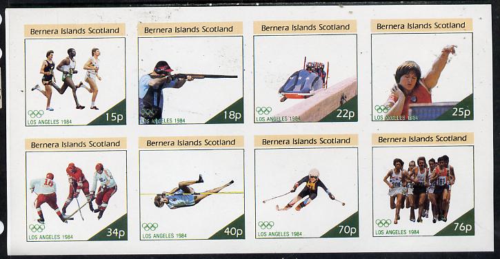 Bernera 1984 Los Angeles Olympic Games imperf,set of 8 values (15p to 76p) unmounted mint