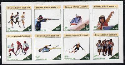 Bernera 1984 Los Angeles Olympic Games imperf,set of 8 values (15p to 76p) unmounted mint
