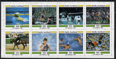 Staffa 1984 Los Angeles Olympic Games perf,set of 8 values (10p to 50p) unmounted mint