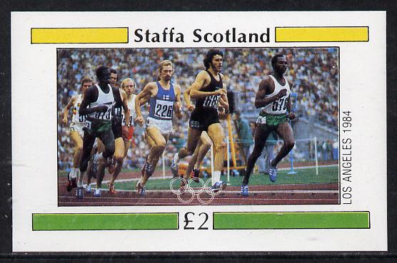 Staffa 1984 Los Angeles Olympic Games (Running) imperf deluxe sheet (£2 value) unmounted mint