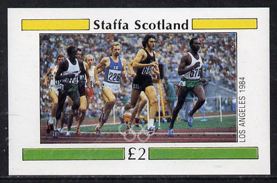 Staffa 1984 Los Angeles Olympic Games (Running) imperf deluxe sheet (£2 value) unmounted mint
