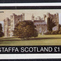 Staffa 1982 Castles imperf souvenir sheet (£1 value) unmounted mint
